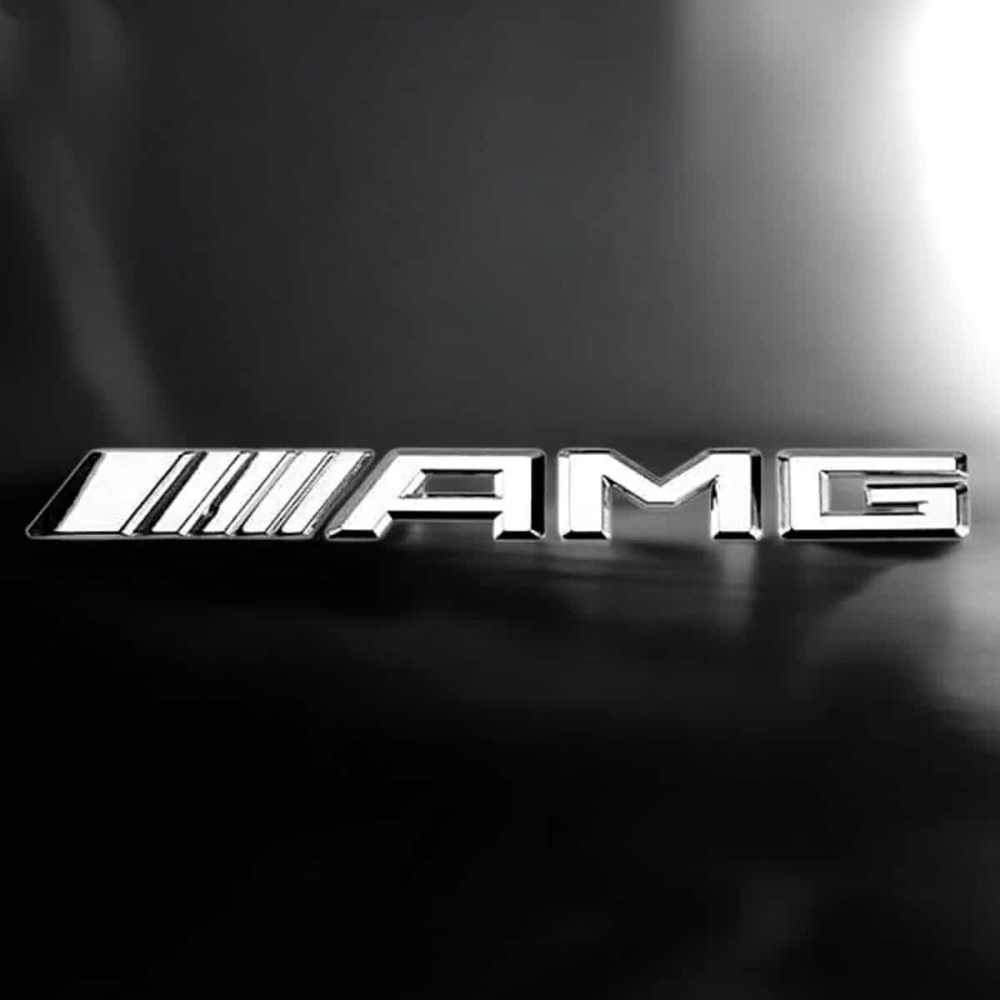 EMBLEME LOGO AUTOCOLLANT AMG CHROME POUR MERCEDES | WRC Rally Mega.Store