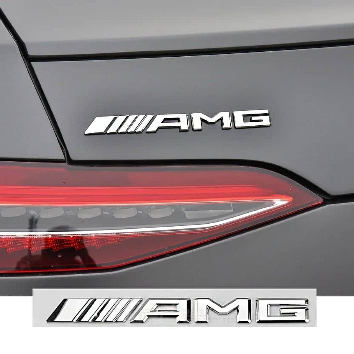 EMBLEME LOGO AUTOCOLLANT AMG CHROME POUR MERCEDES | WRC Rally Mega.Store