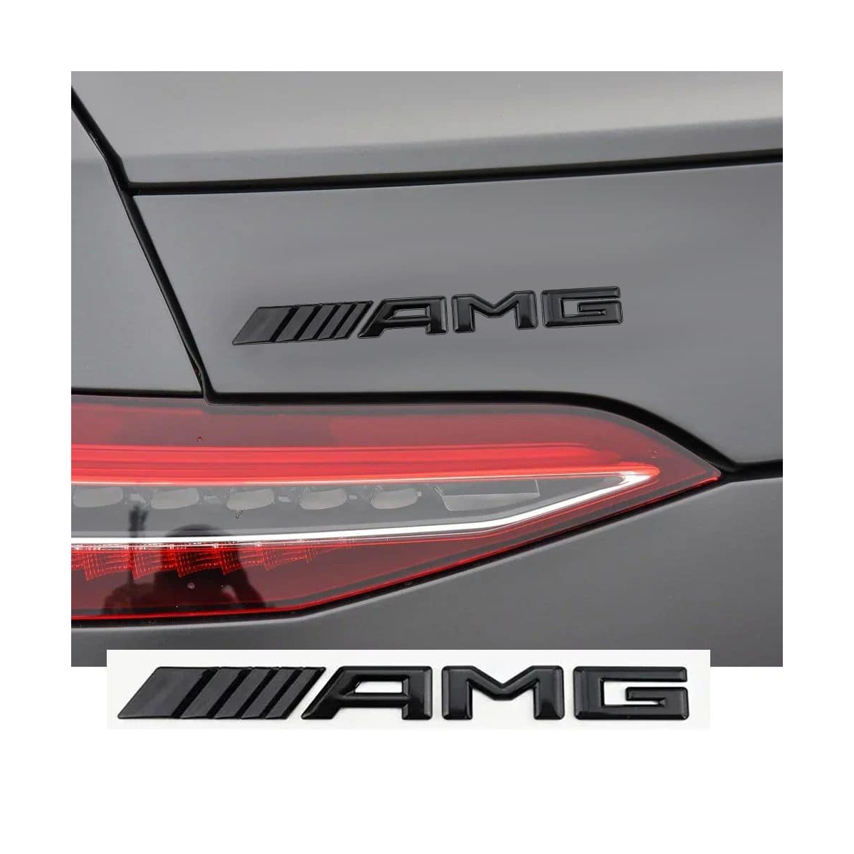 EMBLEME LOGO AUTOCOLLANT AMG NOIR POUR MERCEDES | WRC Rally Mega.Store