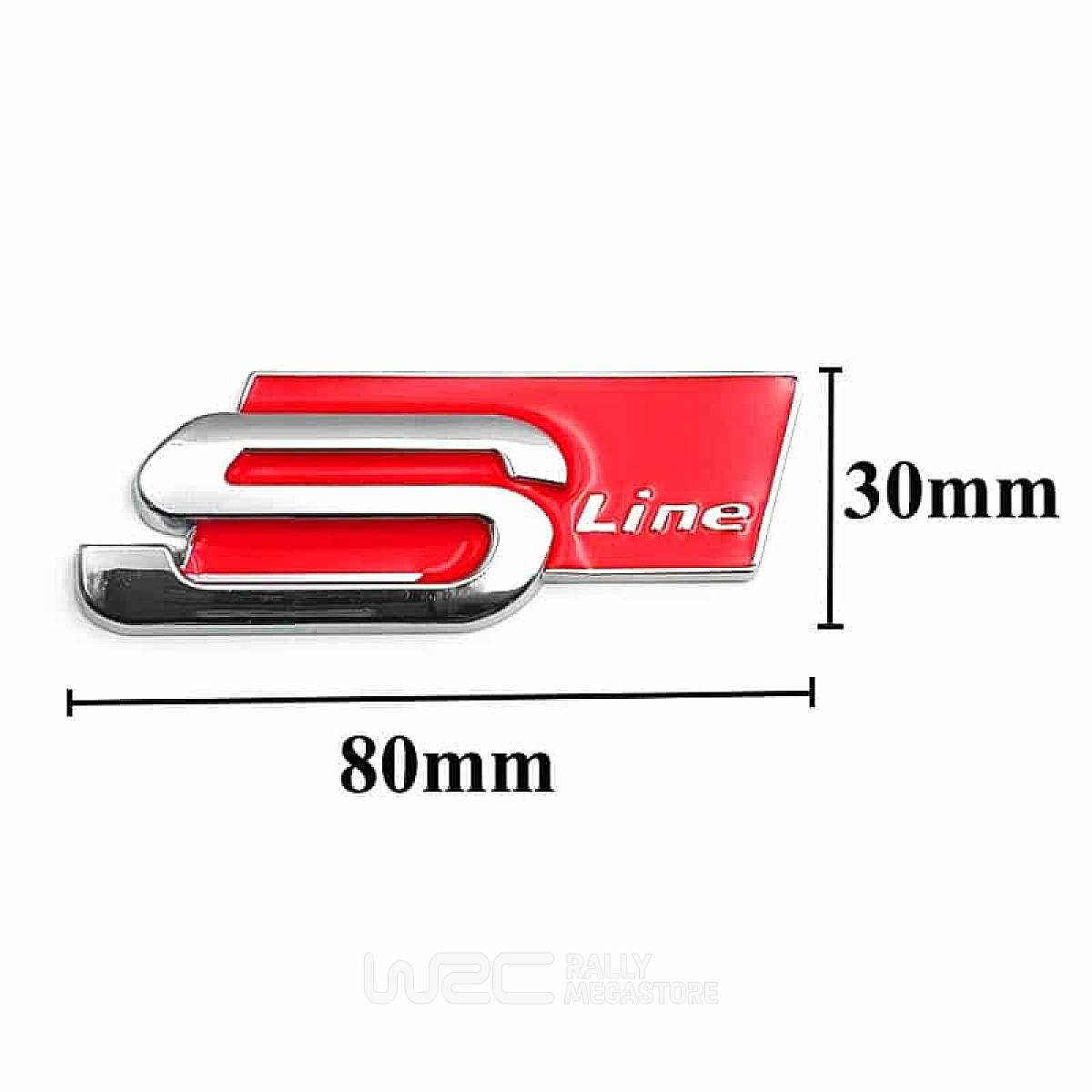 EMBLEME LOGO AUTOCOLLANT AUDI S LINE ARGENT | WRC Rally Mega.Store
