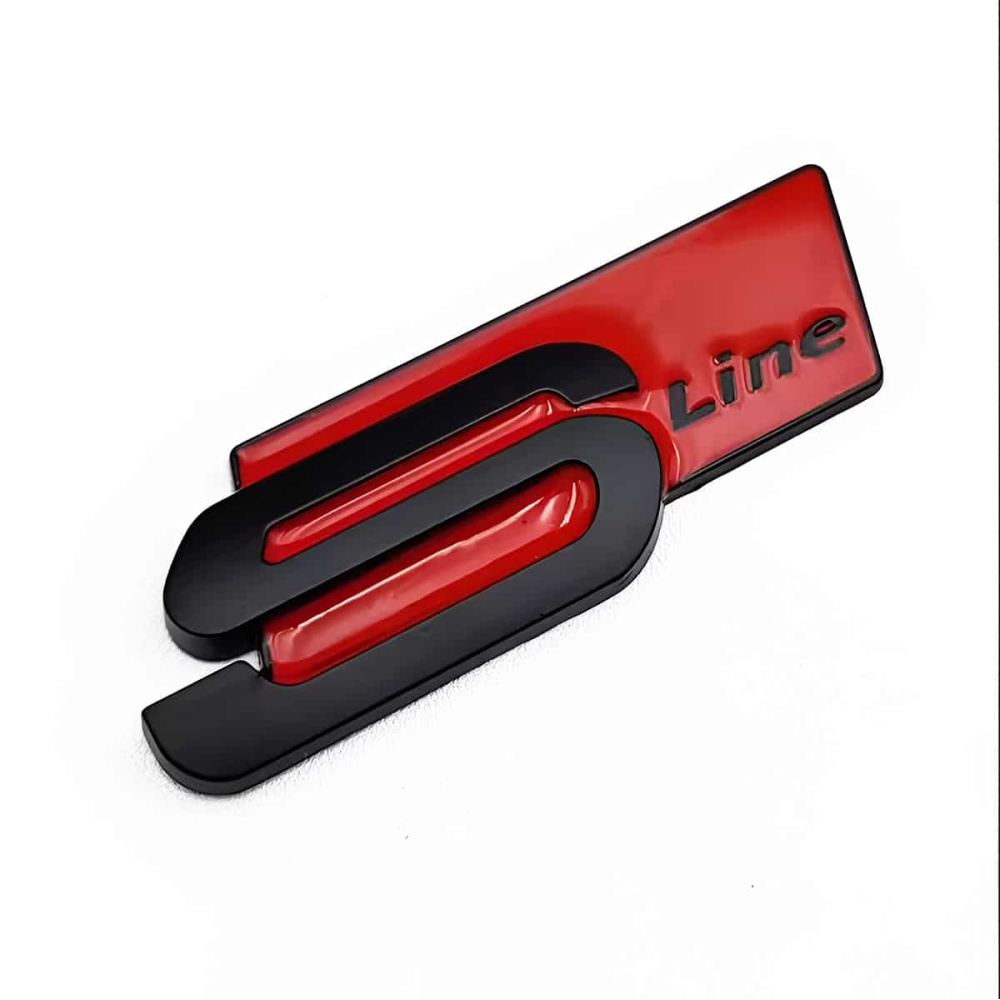 EMBLEME LOGO AUTOCOLLANT AUDI S LINE NOIR | WRC Rally Mega.Store