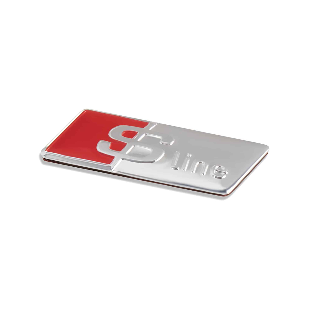 EMBLEME LOGO AUTOCOLLANT S LINE SILVER POUR VOLANT AUDI | WRC Rally Mega.Store