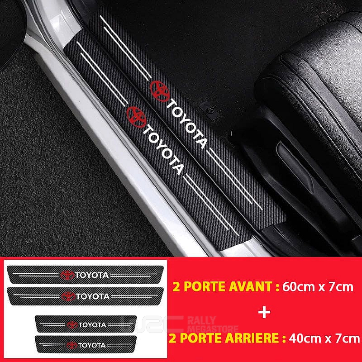 FILM PROTECTION AUTOCOLLANT POUR SEUIL DE PORTE TOYOTA | WRC Rally Mega.Store