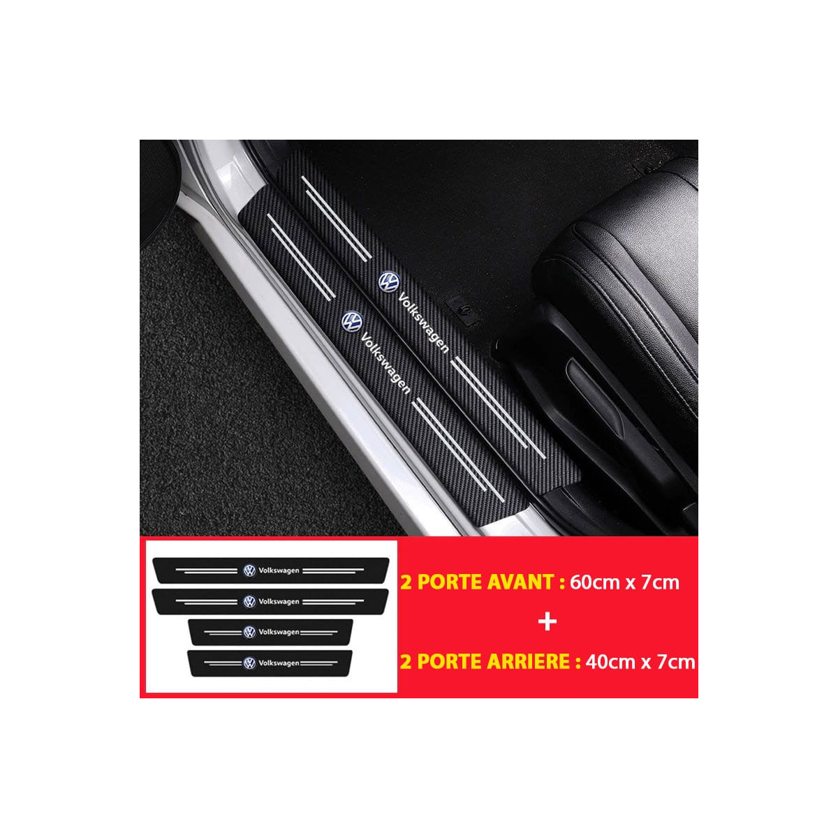 FILM PROTECTION AUTOCOLLANT POUR SEUIL DE PORTE VOLKSWAGEN | WRC Rally Mega.Store