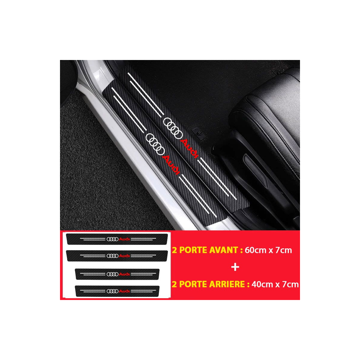 FILM PROTECTION AUTOCOLLANT POUR SEUIL DE PORTE AUDI | WRC Rally Mega.Store