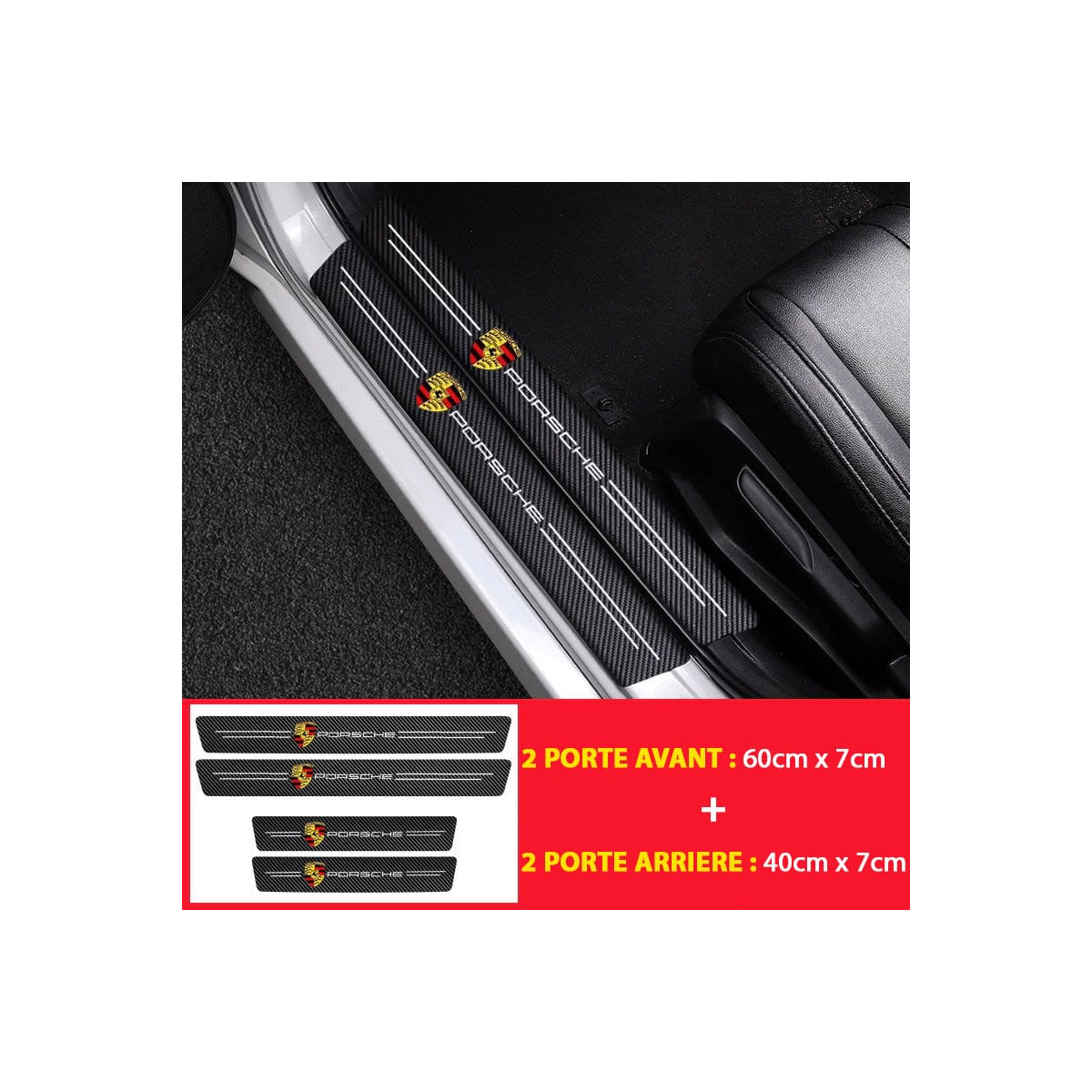 FILM PROTECTION AUTOCOLLANT POUR SEUIL DE PORTE PORSCHE | WRC Rally Mega.Store