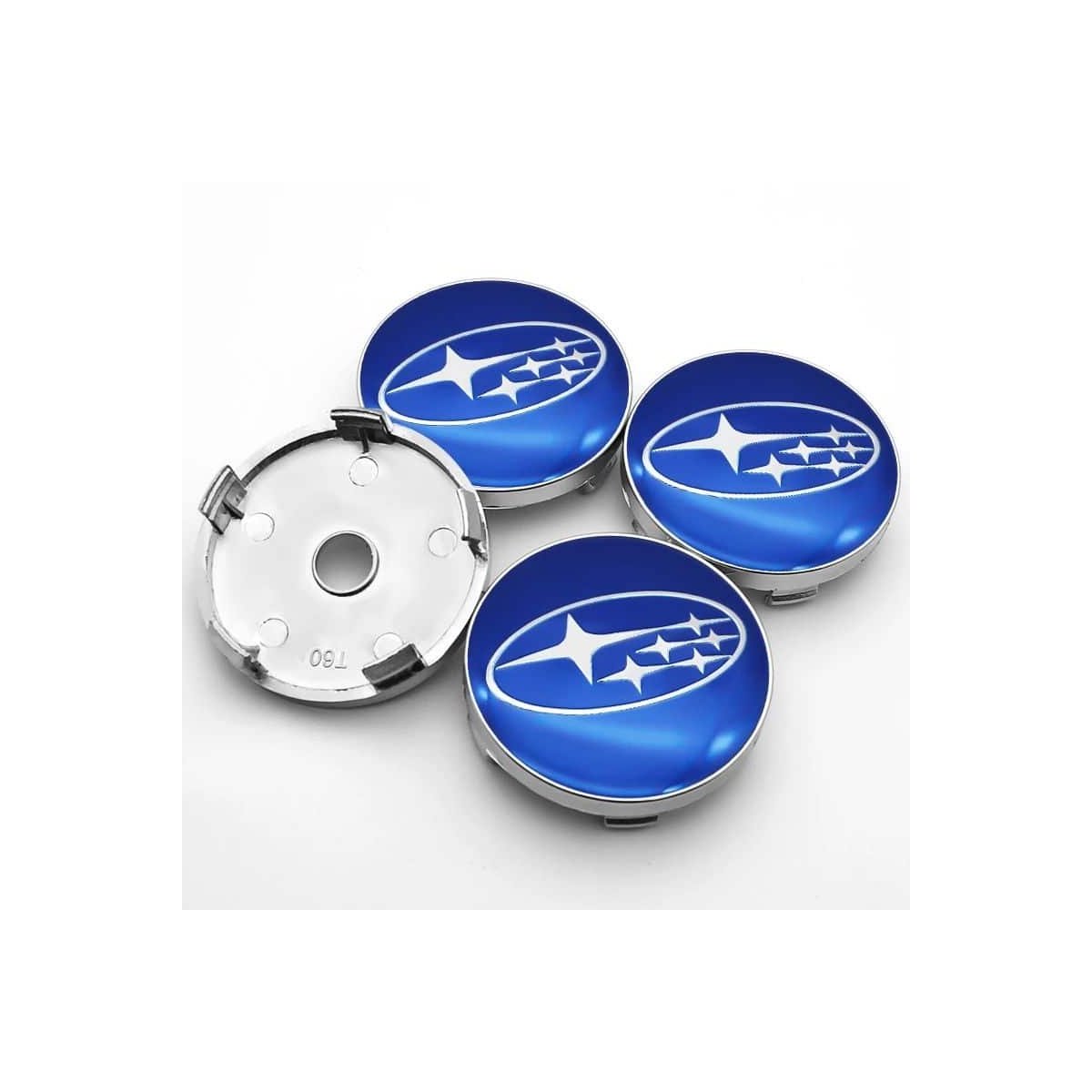 CACHE MOYEU SUBARU 60MM BLEU | WRC Rally Mega.Store