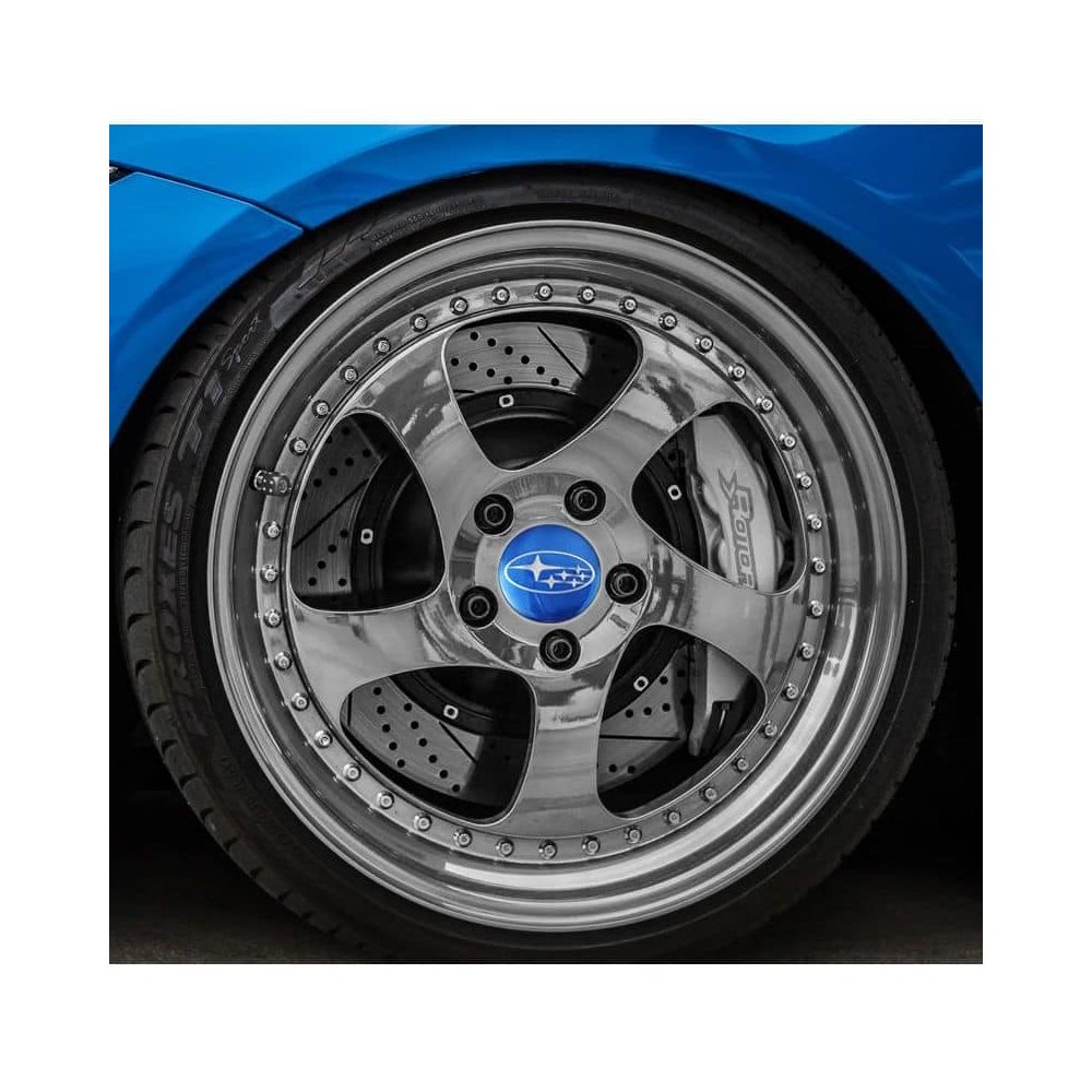 CACHE MOYEU SUBARU 60MM BLEU | WRC Rally Mega.Store