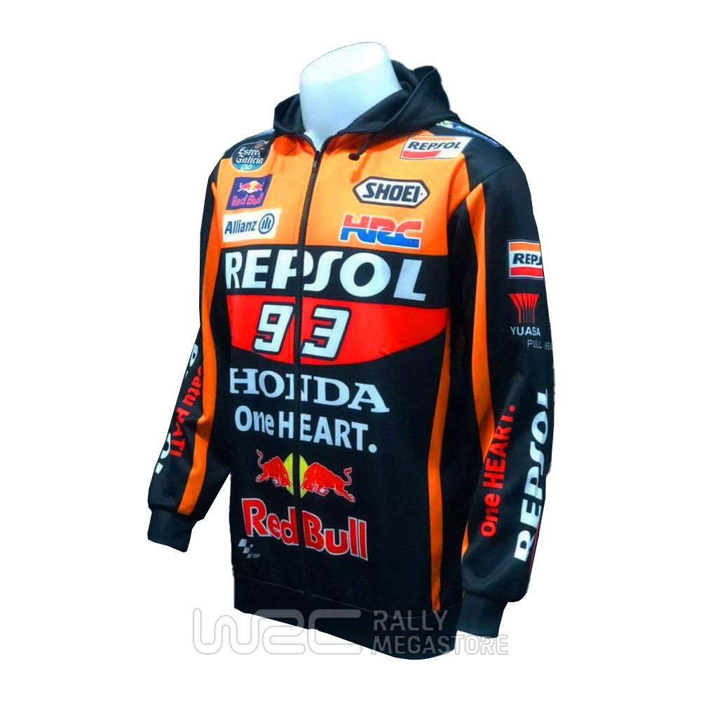 HOODIE REPSOL HONDA TEAM MOTO GP MARC MARQUEZ 93 | WRC Rally Mega.Store