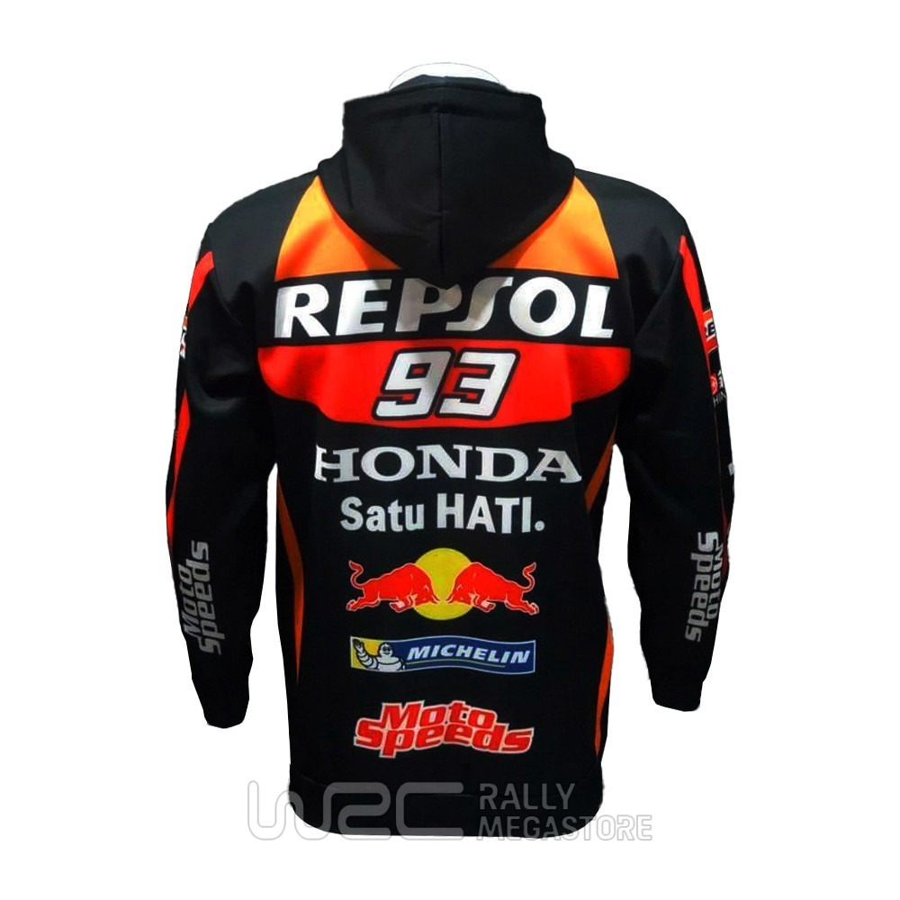 HOODIE REPSOL HONDA TEAM MOTO GP MARC MARQUEZ 93 | WRC Rally Mega.Store
