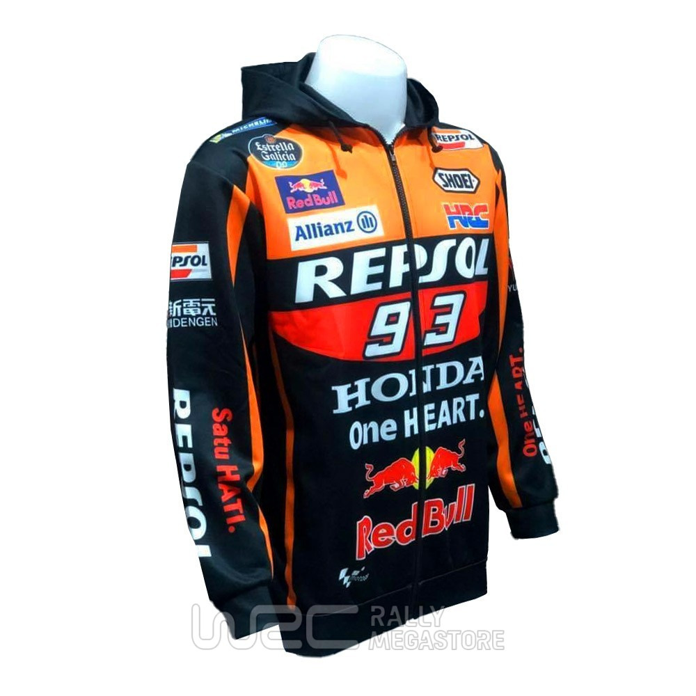 HOODIE REPSOL HONDA TEAM MOTO GP MARC MARQUEZ 93 | WRC Rally Mega.Store