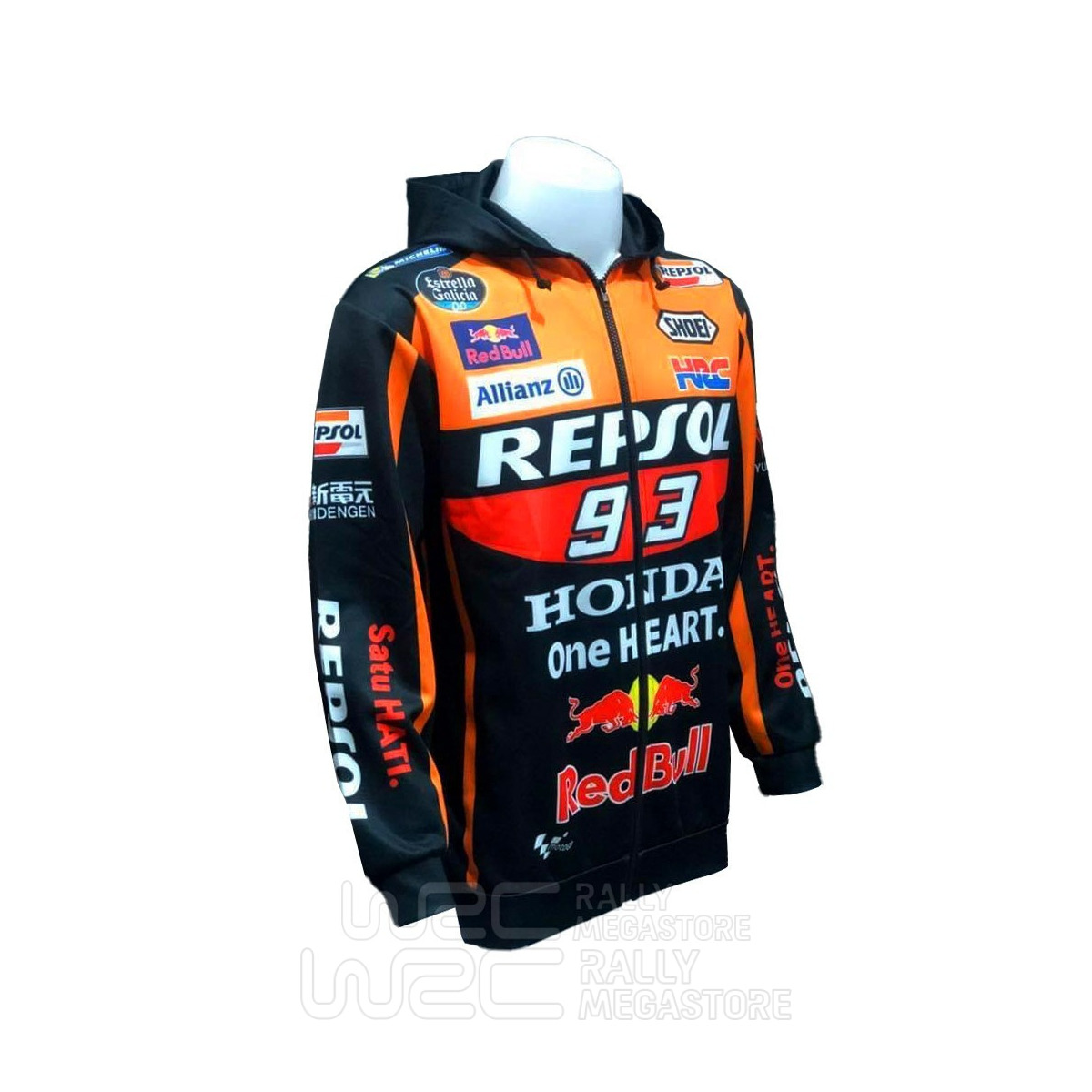 HOODIE REPSOL HONDA TEAM MOTO GP MARC MARQUEZ 93 | WRC Rally Mega.Store