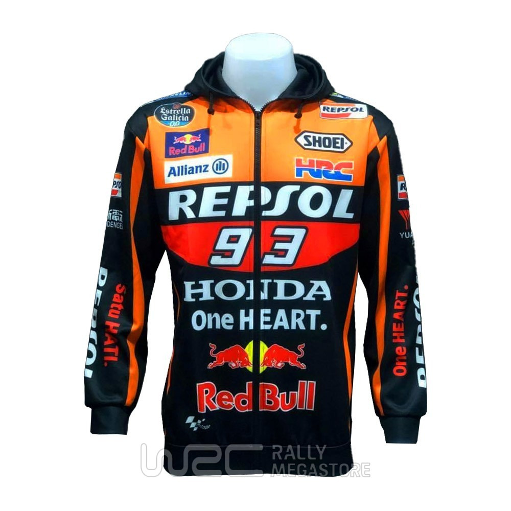 HOODIE REPSOL HONDA TEAM MOTO GP MARC MARQUEZ 93 | WRC Rally Mega.Store