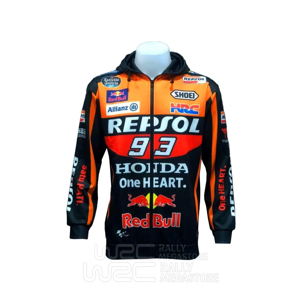 HOODIE REPSOL HONDA TEAM MOTO GP MARC MARQUEZ 93 | WRC Rally Mega.Store