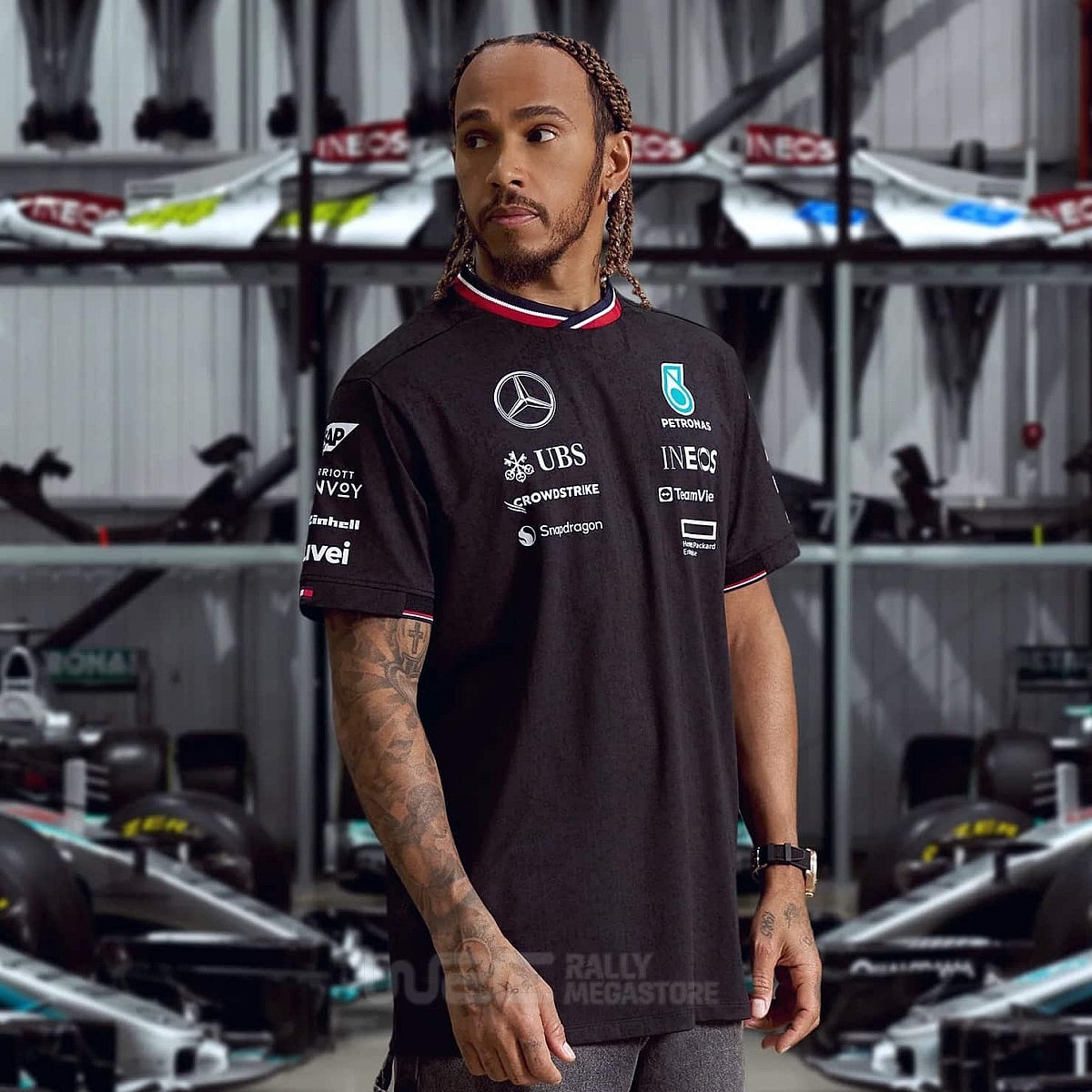 T-SHIRT OFFICIEL MERCEDES AMG PETRONAS TEAM F1 2024 | WRC Rally Mega.Store
