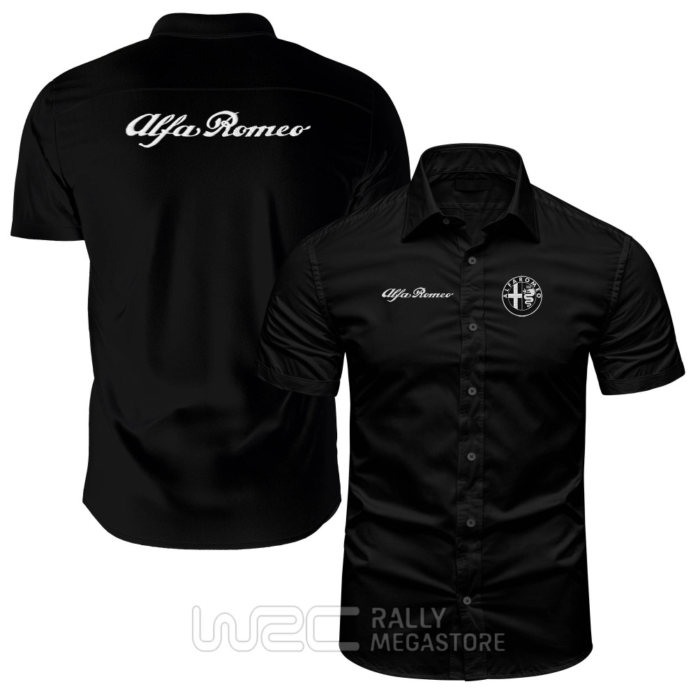 CHEMISE ALFA ROMEO BLACK WHITE