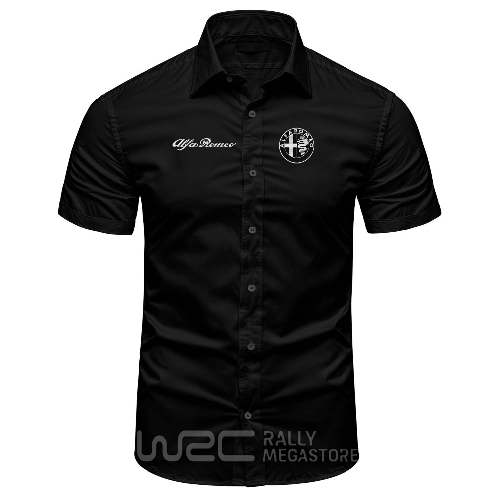 CHEMISE ALFA ROMEO BLACK WHITE